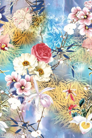 中国风印花华亿平台图片