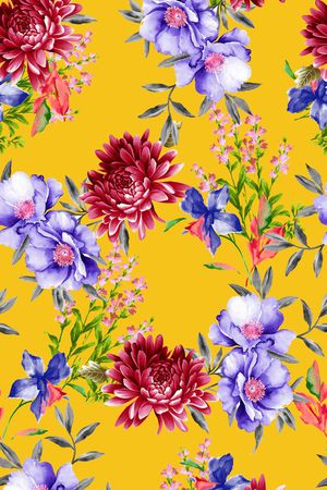 时尚创意花卉印花华亿平台图片