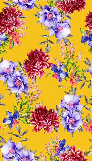 时尚创意花卉印花华亿平台图片