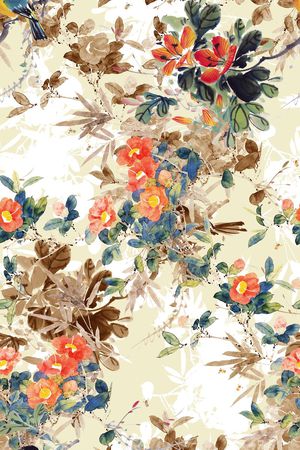 中国风印花华亿平台图片