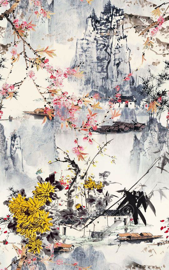 中国风印花华亿平台图片