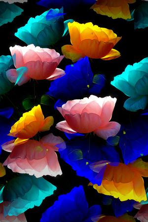 风格化花卉印花华亿平台图片