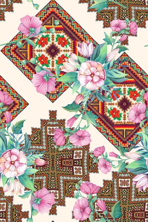 花卉印花华亿平台图片