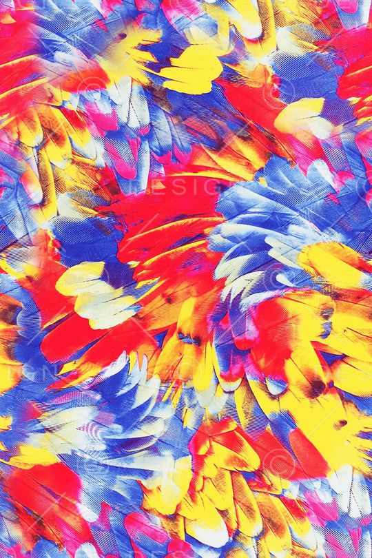 炫彩羽毛印花华亿平台图片