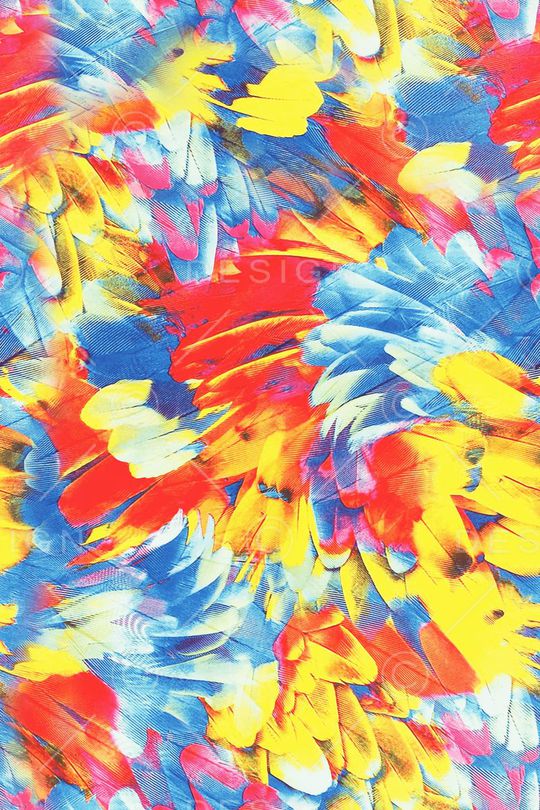 炫彩羽毛印花华亿平台图片