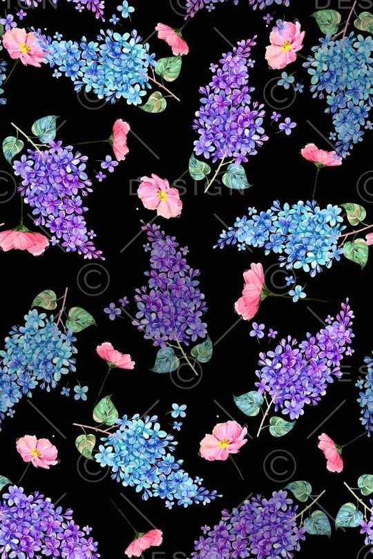 大花花卉印花华亿平台图片