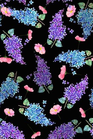 大花花卉印花华亿平台图片