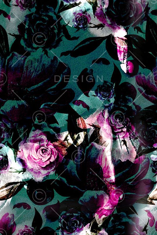 玫瑰印花华亿平台图片