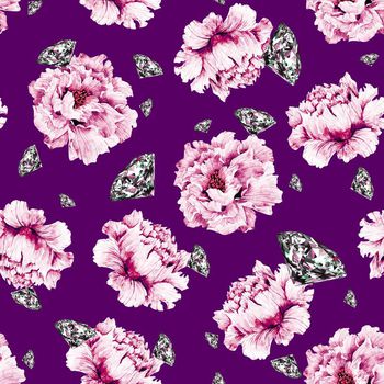 707943-花卉水钻黑紫