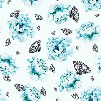 707944-花卉水钻蓝