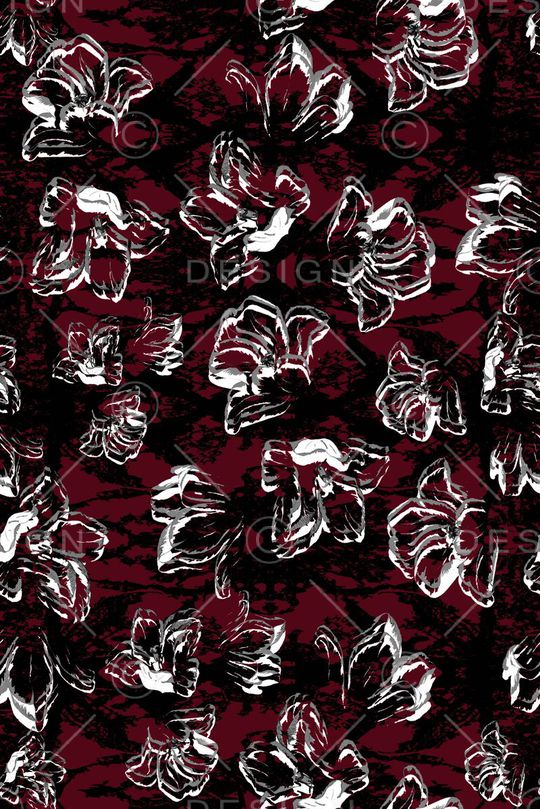 花卉印花华亿平台图片