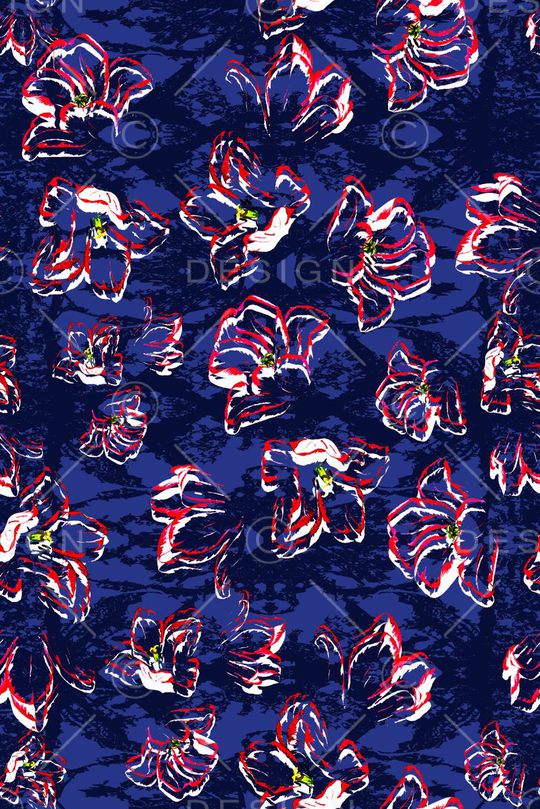 花卉印花华亿平台图片