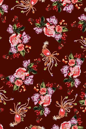 乱花印花华亿平台图片