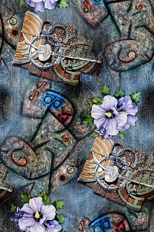 抽象印花华亿平台图片