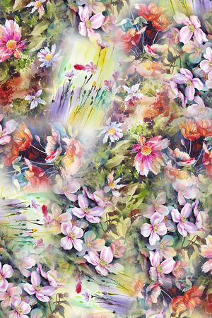 水彩印花华亿平台图片