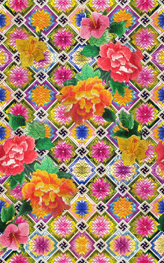 绣花印花华亿平台图片