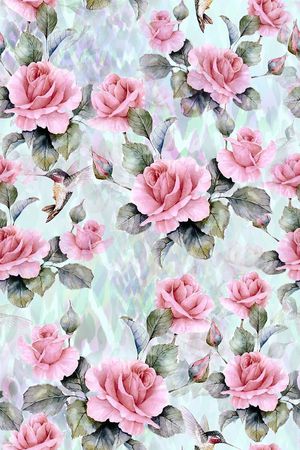 花鸟印花华亿平台图片