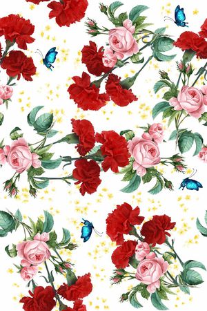 康乃馨印花华亿平台图片