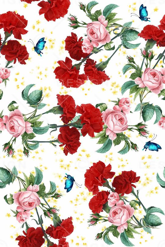 康乃馨印花华亿平台图片