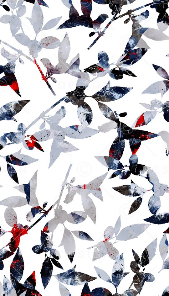 树叶印花华亿平台图片