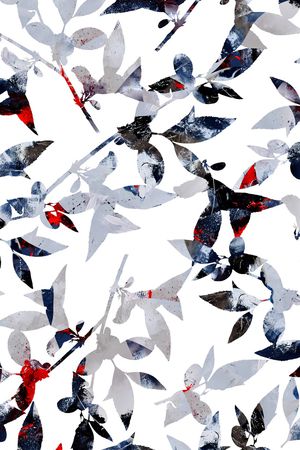 树叶印花华亿平台图片