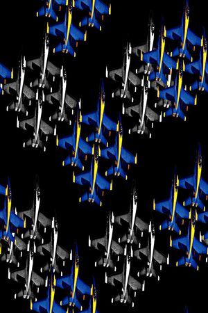 抽象手绘几何卡通飞机印花印花华亿平台图片