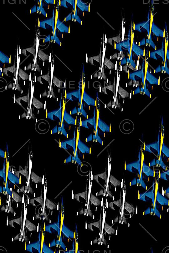 抽象手绘几何卡通飞机印花印花华亿平台图片