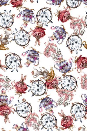 爱丽丝梦游仙境印花华亿平台图片