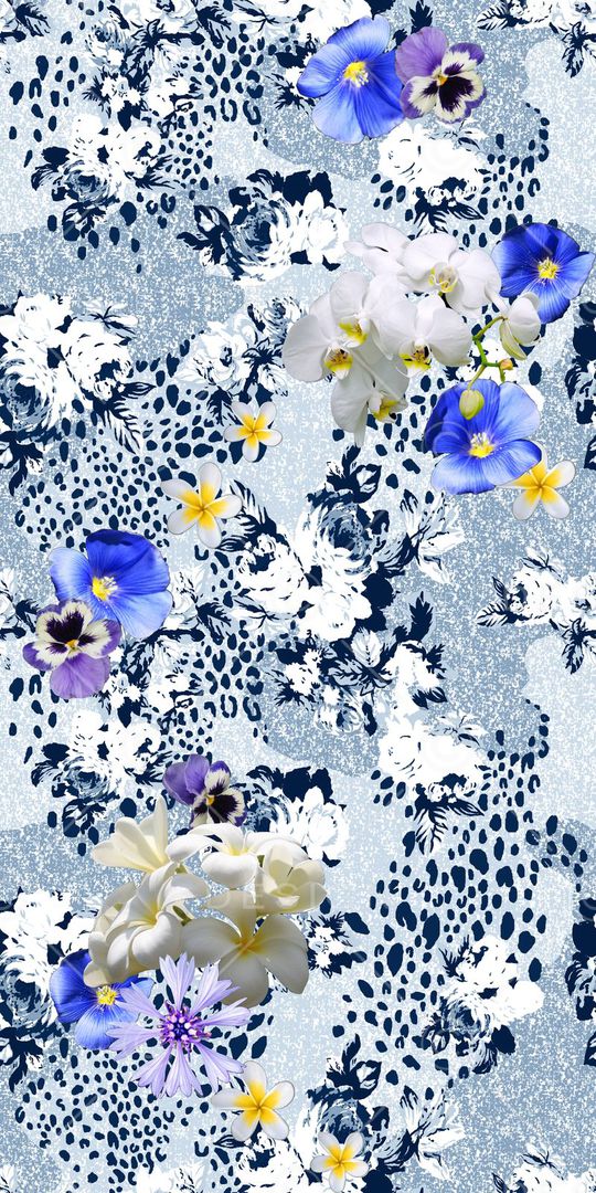 三色堇印花华亿平台图片