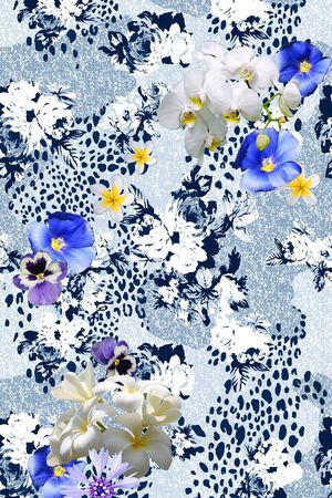 三色堇印花华亿平台图片