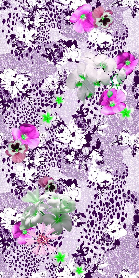 三色堇印花华亿平台图片