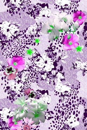 三色堇印花华亿平台图片