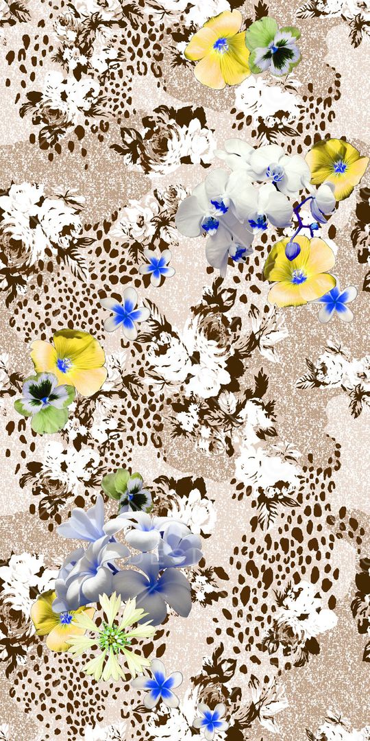 三色堇印花华亿平台图片