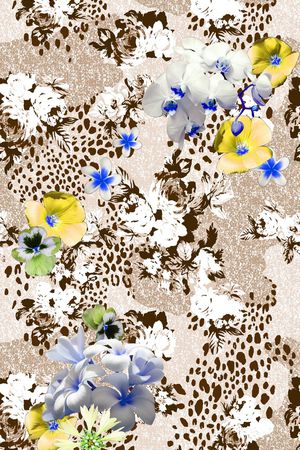 三色堇印花华亿平台图片