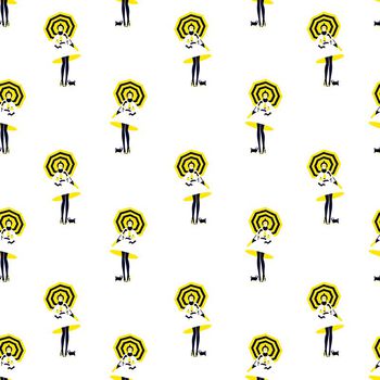 708438-撑雨伞的女孩