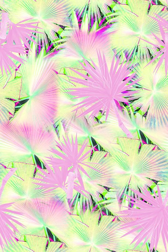 抽象手绘满版泳装花卉印花华亿平台图片