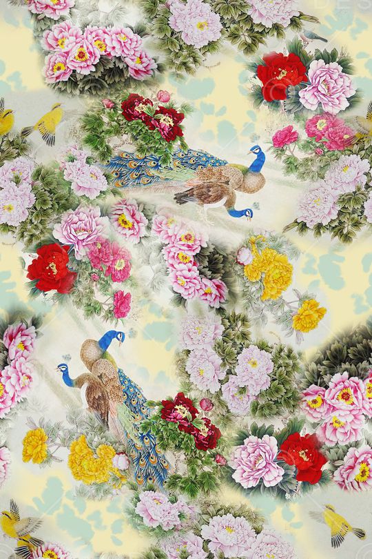 中国风印花华亿平台图片