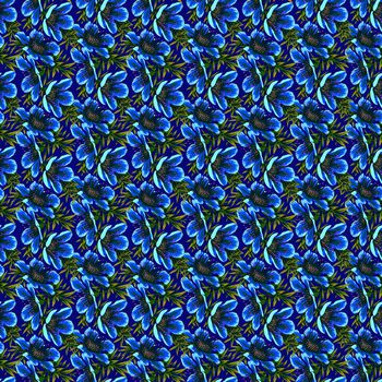 708559-蓝花朵叶子