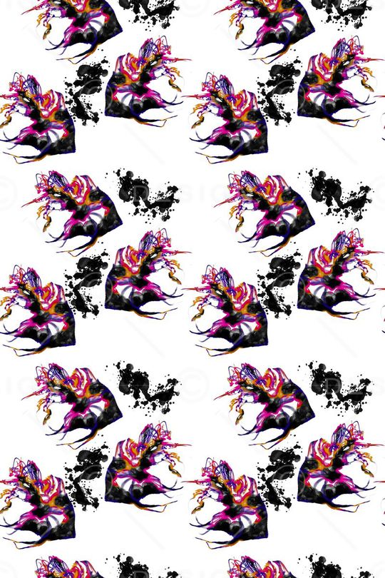 手绘抽象印花华亿平台图片