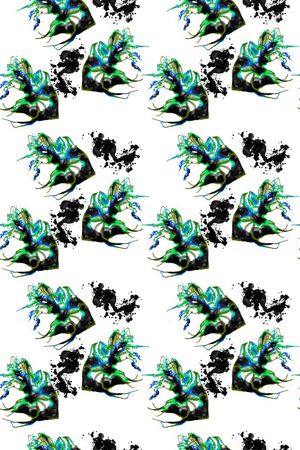 手绘抽象印花华亿平台图片