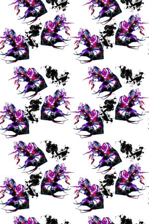 手绘抽象印花华亿平台图片