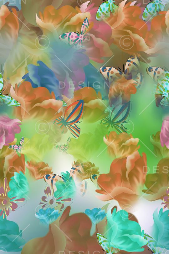 乱花印花华亿平台图片