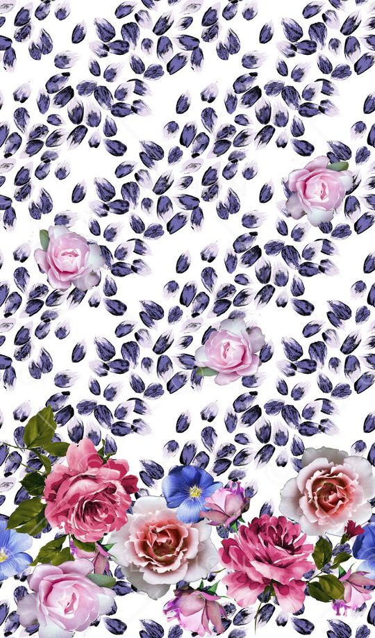 三色堇印花华亿平台图片