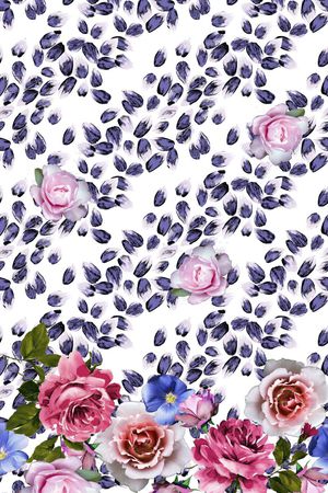 三色堇印花华亿平台图片