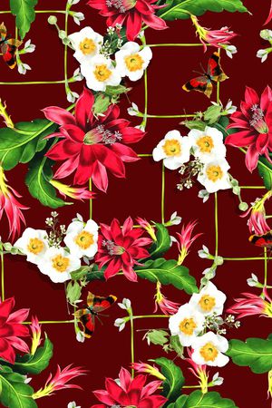 花卉印花华亿平台图片