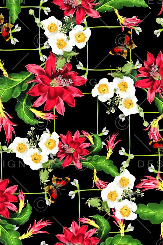 花卉印花华亿平台图片