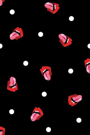 红唇印花华亿平台图片