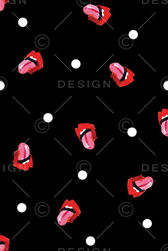 红唇印花华亿平台图片