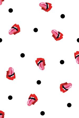 红唇印花华亿平台图片