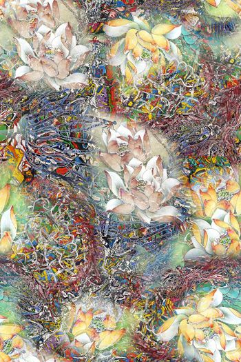 抽象肌理图案印花华亿平台图片